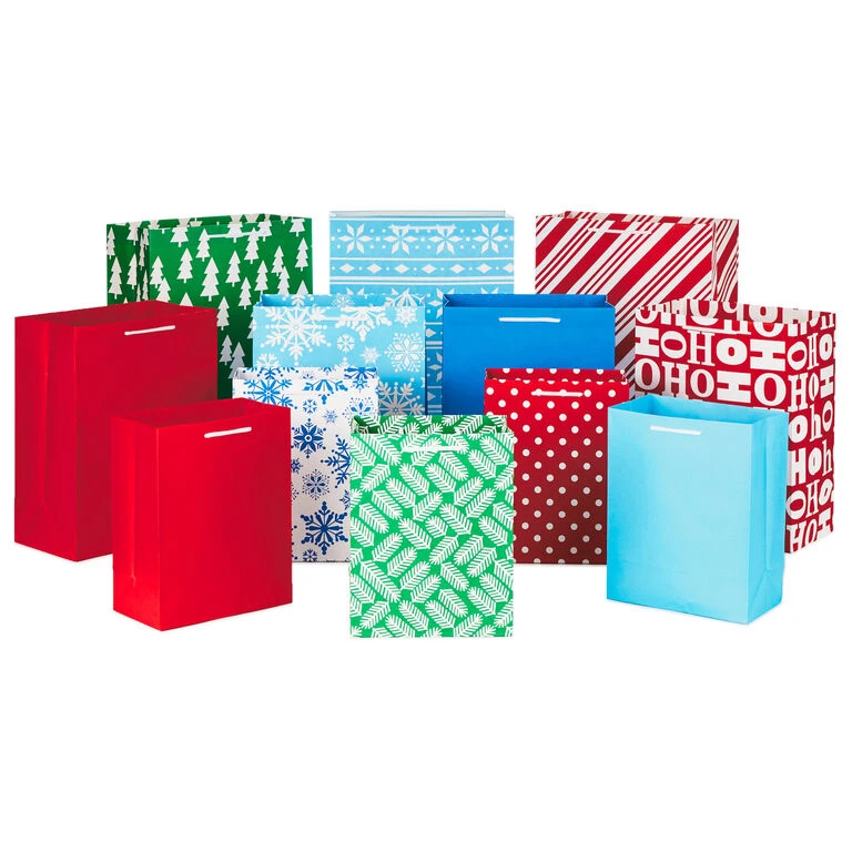 Hallmark Assorted Sizes And Designs 12-Pack Christmas Gift Bags 1 Hallmark Assorted Sizes And Designs 12-Pack Christmas Gift Bags