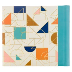 Hallmark Bright Geometric On White Photo Album -Hallmark 200Photo Album Geometric Print on White 1EDY3142 04