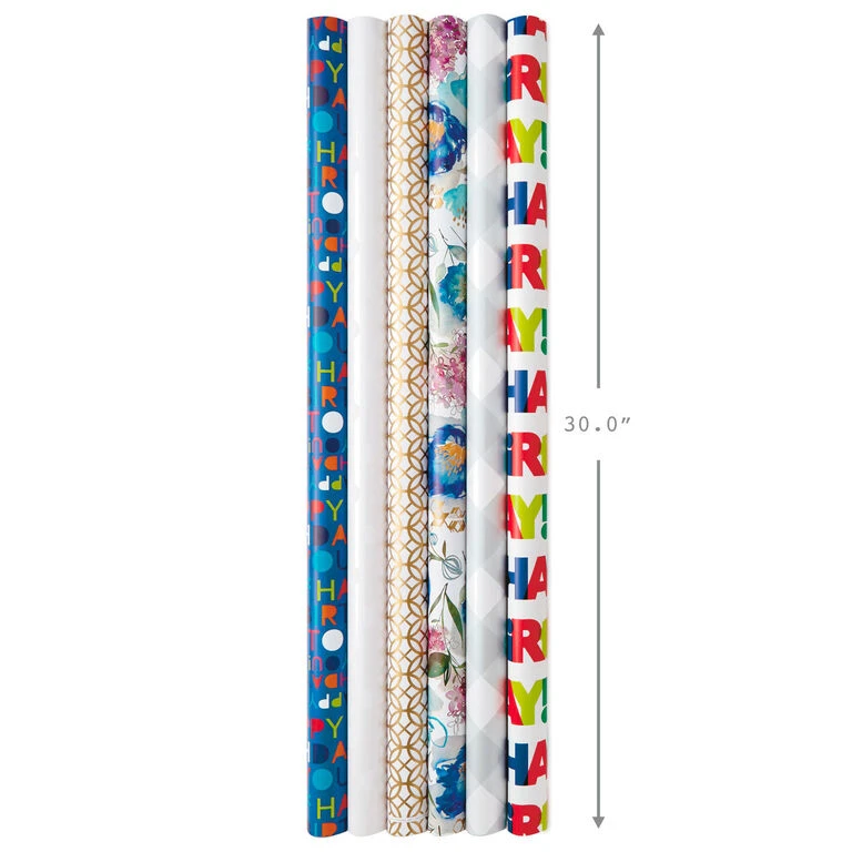 Hallmark All Occasions Wrapping Paper Rolls, 6 Pack 3 Hallmark All Occasions Wrapping Paper Rolls, 6 Pack - Image 3