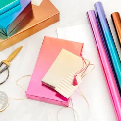 Hallmark Assorted Ombré Foil 3-Pack Wrapping Paper, 60 Sq. Ft Total -Hallmark Assorted Ombr Foil Wrapping Paper 5EWR2655 03