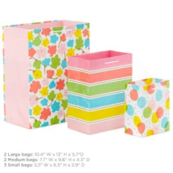 Hallmark Assorted Pastel Designs 8-Pack Small, Medium And Large Gift Bags 8 Hallmark Assorted Pastel Designs 8-Pack Small, Medium And Large Gift Bags -Hallmark Assorted Small Large Pastel Designs Gift Bags 5EGB6640 03