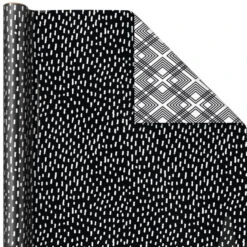 Hallmark Black And White Prints 3-Pack Reversible Wrapping Paper, 75 Sq. Ft. Total 10 Hallmark Black And White Prints 3-Pack Reversible Wrapping Paper, 75 Sq. Ft. Total -Hallmark Black and White Prints 3Pack Reversible Gift Wrap 5EWR6401 04
