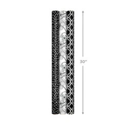 Hallmark Black And White Prints 3-Pack Reversible Wrapping Paper, 75 Sq. Ft. Total 13 Hallmark Black And White Prints 3-Pack Reversible Wrapping Paper, 75 Sq. Ft. Total -Hallmark Black and White Prints 3Pack Reversible Gift Wrap 5EWR6401 07