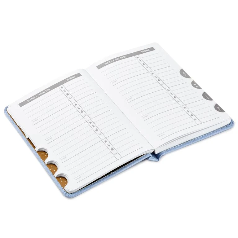 Hallmark Blue Chambray Address Book 3 Hallmark Blue Chambray Address Book - Image 3