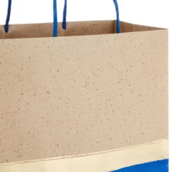 Hallmark 13" Blue And Kraft Paper 6-Pack Gift Bag -Hallmark Blue and Kraft Paper 6Pack Large Gift Bags 5EGB6399 05