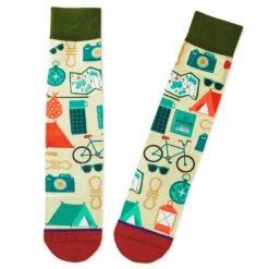 Hallmark Camping Icons Fun Crew Socks