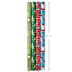 Hallmark Christmas Cheer 4-Pack Reversible Wrapping Paper Assortment, 150 Sq. Ft. 9 Hallmark Christmas Cheer 4-Pack Reversible Wrapping Paper Assortment, 150 Sq. Ft. -Hallmark Christmas Cheer Assortment Reversible Wrapping Paper 5JXW1736 03