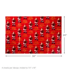 Hallmark Christmas Prints Assorted Flat Wrapping Paper With Gift Tags, 12 Sheets 11 Hallmark Christmas Prints Assorted Flat Wrapping Paper With Gift Tags, 12 Sheets -Hallmark Christmas Prints Assorted Flat Wrapping Paper Tags 5XW2080 04