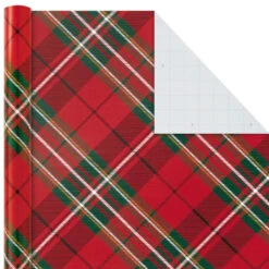 Hallmark Classic Plaids 4-Pack Wrapping Paper Assortment, 120 Sq. Ft. 10 Hallmark Classic Plaids 4-Pack Wrapping Paper Assortment, 120 Sq. Ft. -Hallmark Classic Plaids Christmas Wrapping Paper Assortment 5JXW1040 03