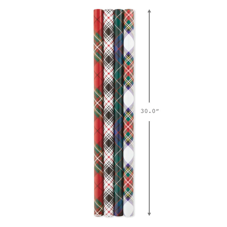 Hallmark Classic Plaids 4-Pack Wrapping Paper Assortment, 120 Sq. Ft. 8 Hallmark Classic Plaids 4-Pack Wrapping Paper Assortment, 120 Sq. Ft. - Image 8