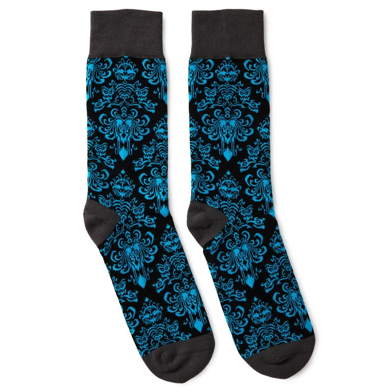 Hallmark Disney The Haunted Mansion Wallpaper Crew Socks 1 Hallmark Disney The Haunted Mansion Wallpaper Crew Socks