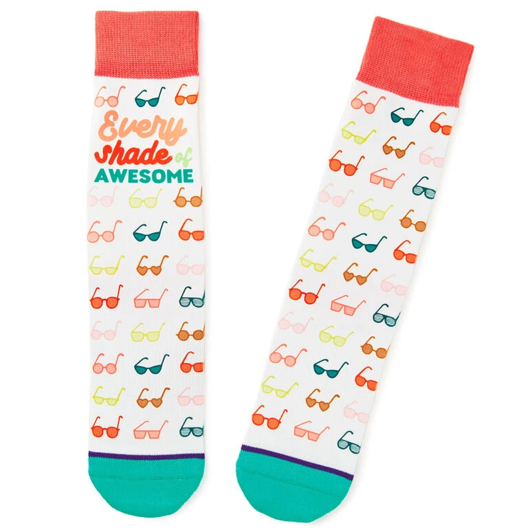 Hallmark Shades Of Awesome Sunglasses Fun Crew Socks 1 Hallmark Shades Of Awesome Sunglasses Fun Crew Socks