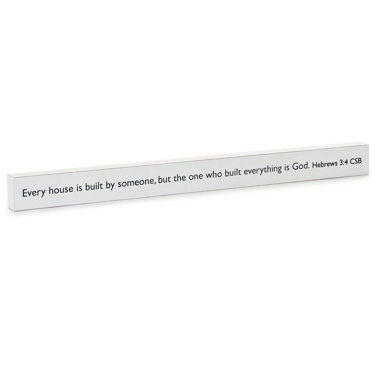 Hallmark The One Who Built Everything Is God Scripture Quote Sign, 23.5x2 1 Hallmark The One Who Built Everything Is God Scripture Quote Sign, 23.5x2