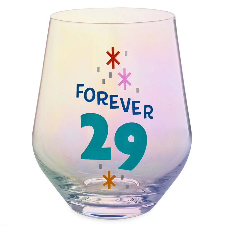 Hallmark Forever 29 Stemless Wine Glass, 16 Oz. 1 Hallmark Forever 29 Stemless Wine Glass, 16 Oz.