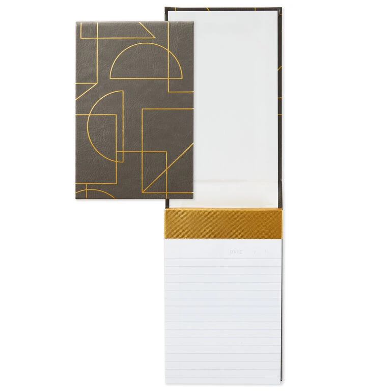 Hallmark Gold Geometric Faux Leather Small List Pad 2 Hallmark Gold Geometric Faux Leather Small List Pad - Image 2