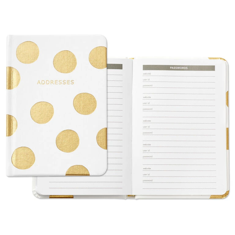 Hallmark Gold Polka Dots Address Book 2 Hallmark Gold Polka Dots Address Book - Image 2