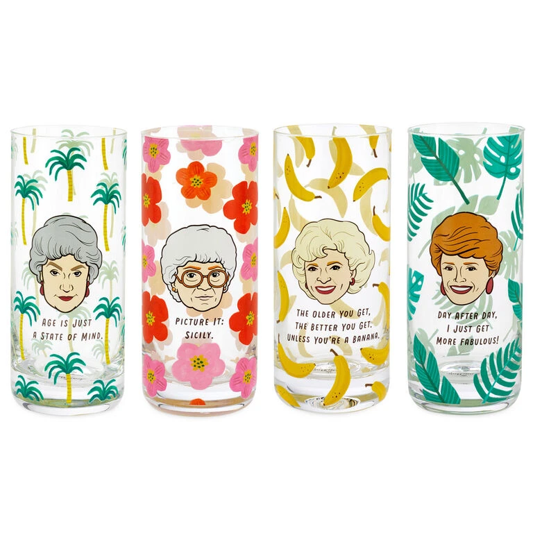Hallmark The Golden Girls Glasses, Set Of 4 1 Hallmark The Golden Girls Glasses, Set Of 4