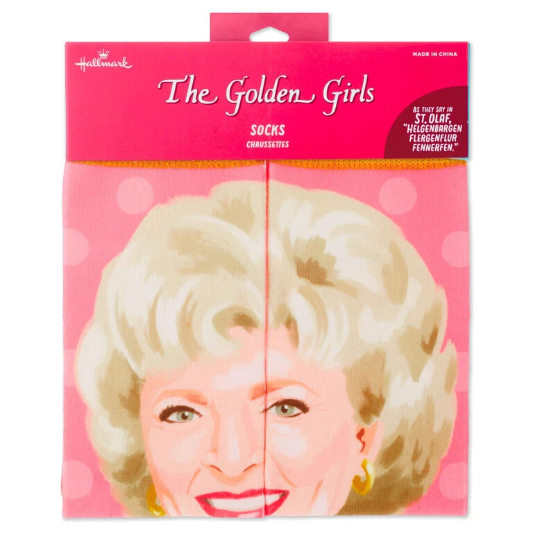 Hallmark Rose The Golden Girls St. Olaf Novelty Crew Socks 4 Hallmark Rose The Golden Girls St. Olaf Novelty Crew Socks - Image 4