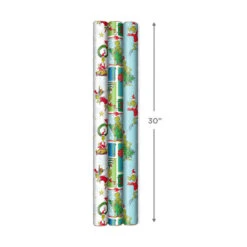 Hallmark Dr. Seuss™ Grinch 3-Pack Christmas Wrapping Paper Assortment, 105 Sq. Ft. -Hallmark Grinch 3Pack Christmas Wrapping Paper 5JXW1211 04
