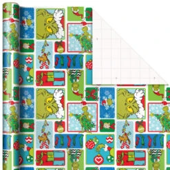 Hallmark Dr. Seuss™ Grinch 3-Pack Christmas Wrapping Paper Assortment, 105 Sq. Ft. -Hallmark Grinch 3Pack Christmas Wrapping Paper 5JXW1211 06