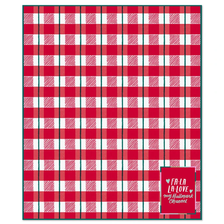 Hallmark Channel Fa-La-La-Love Plaid Blanket, 50x60 4 Hallmark Channel Fa-La-La-Love Plaid Blanket, 50x60 - Image 4