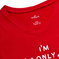 Hallmark Channel Only Awake Oversized Women's Red Sleep Shirt, Small/Medium 7 Hallmark Channel Only Awake Oversized Women's Red Sleep Shirt, Small/Medium -Hallmark Hallmark Channel Only Awake Sleep Shirt 1XKT3531 04