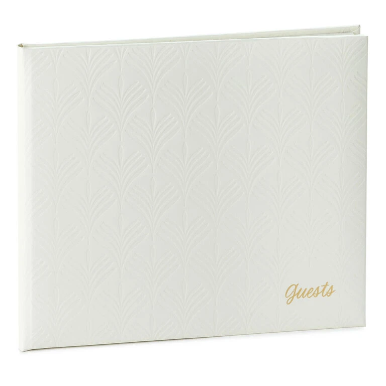 Hallmark Ivory Botanical Pattern Guest Book 1 Hallmark Ivory Botanical Pattern Guest Book