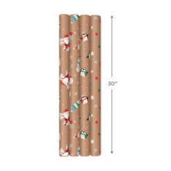 Hallmark Kraft Assorted 4-Pack Christmas Wrapping Paper, 88 Sq. Ft. 15 Hallmark Kraft Assorted 4-Pack Christmas Wrapping Paper, 88 Sq. Ft. -Hallmark Kraft Christmas Wrapping Paper for Kids JXW1085 08