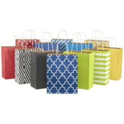 Hallmark 12.5" Assorted Designs 12-Pack Large Gift Bags