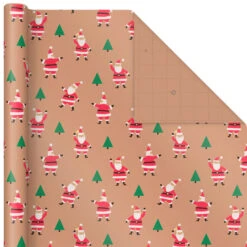 Hallmark Merry Kraft Prints 3-Pack Christmas Wrapping Paper, 90 Sq. Ft. -Hallmark Merry Kraft Prints 3Pack Christmas Wrapping Paper 5JXW1050 05