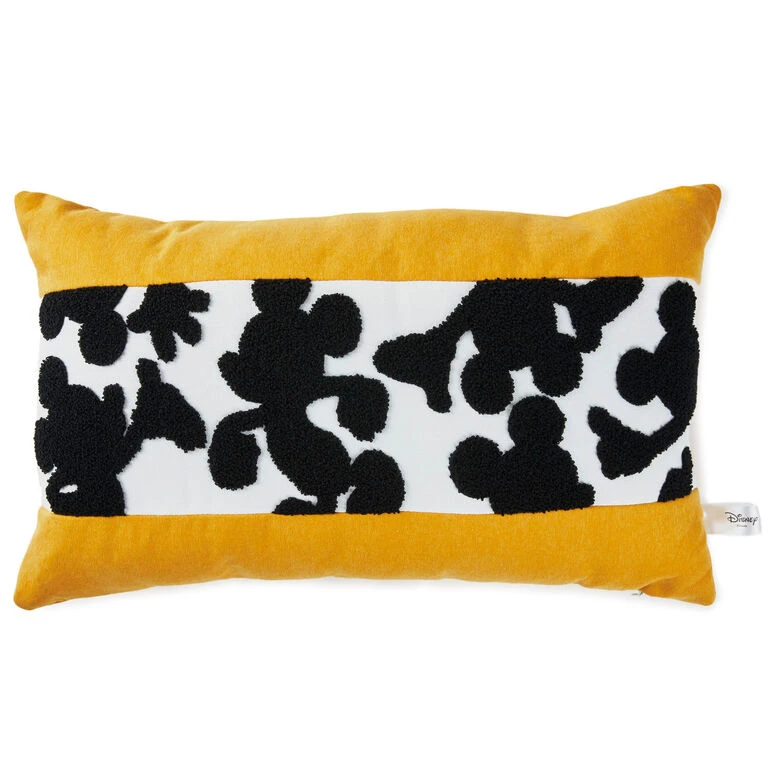 Hallmark Disney Mickey Mouse Silhouettes Lumbar Throw Pillow, 18x9 1 Hallmark Disney Mickey Mouse Silhouettes Lumbar Throw Pillow, 18x9