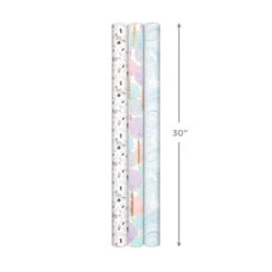 Hallmark Modern Muted 3-Pack Wrapping Paper, 55 Sq. Ft. Total 15 Hallmark Modern Muted 3-Pack Wrapping Paper, 55 Sq. Ft. Total -Hallmark Modern Muted 3Pack Wrapping Paper Rolls 5EWR6369 08