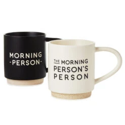 Hallmark Morning Person Stacking Mugs, Set Of 2