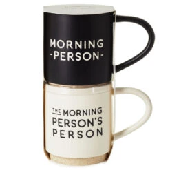 Hallmark Morning Person Stacking Mugs, Set Of 2 5 Hallmark Morning Person Stacking Mugs, Set Of 2 -Hallmark Morning Person Stacking Mugs 1SNN1068 03