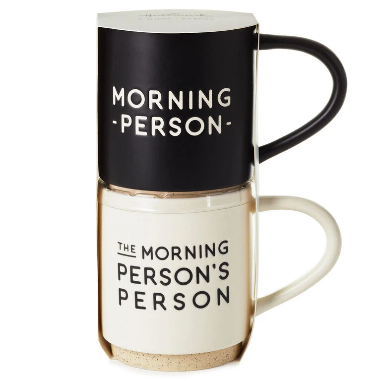 Hallmark Morning Person Stacking Mugs, Set Of 2 3 Hallmark Morning Person Stacking Mugs, Set Of 2 - Image 3