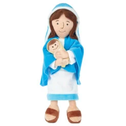 Hallmark Mother Mary Holding Baby Jesus Stuffed Doll, 12.75"