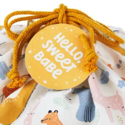 Hallmark 28" Pastel Animals Large Fabric Gift Bag With Tag -Hallmark Pastel Animals Fabric Gift Sack With Tag 1499EGB7167 04