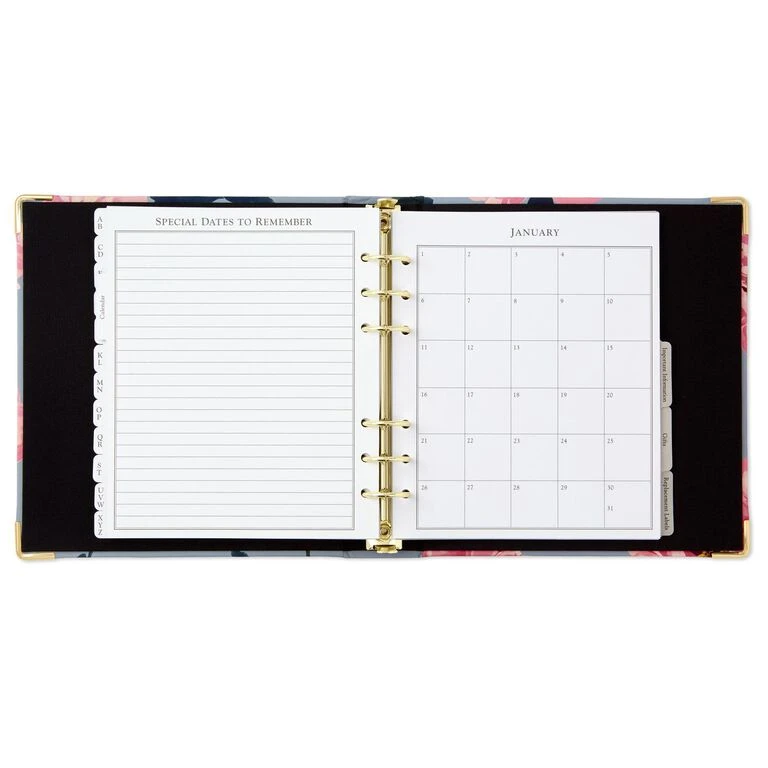 Hallmark Pink Peonies On Gray Address Book 4 Hallmark Pink Peonies On Gray Address Book - Image 4