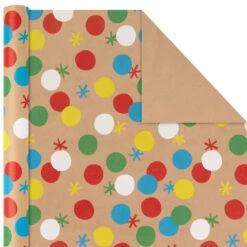Hallmark Primary Birthday 3-Pack Kraft Wrapping Paper, 105 Sq. Ft. Total 9 Hallmark Primary Birthday 3-Pack Kraft Wrapping Paper, 105 Sq. Ft. Total -Hallmark Primary Birthday 3Pack Kraft Wrapping Paper 5EWR6409 04