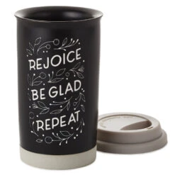 Hallmark Rejoice Repeat Ceramic Travel Mug, 12 Oz. -Hallmark Rejoice and Be Glad Ceramic Travel Mug 1SNN1065 03