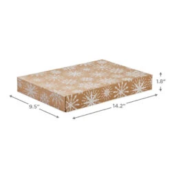 Hallmark Snowflakes And Stripes 12-Pack Designed Brown Shirt Boxes -Hallmark Snowflakes and Stripes 12Pack Designed Shirt Boxes 5XBC1123 03