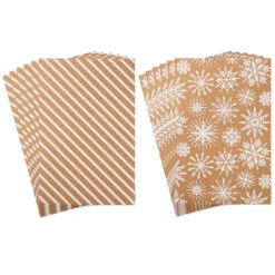 Hallmark Snowflakes And Stripes 12-Pack Designed Brown Shirt Boxes -Hallmark Snowflakes and Stripes 12Pack Designed Shirt Boxes 5XBC1123 05