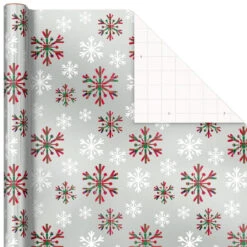 Hallmark Snow Merry 3-Pack Foil Christmas Wrapping Paper Assortment, 60 Sq. Ft. -Hallmark Snowmen and Plaid Foil Christmas Wrapping Paper 5JXW1061 05
