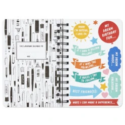 Hallmark Write On! Prompted Journal With Stickers 8 Hallmark Write On! Prompted Journal With Stickers -Hallmark Spiral Notebook With 119 Prompt Stickers 3HWJ2111 03