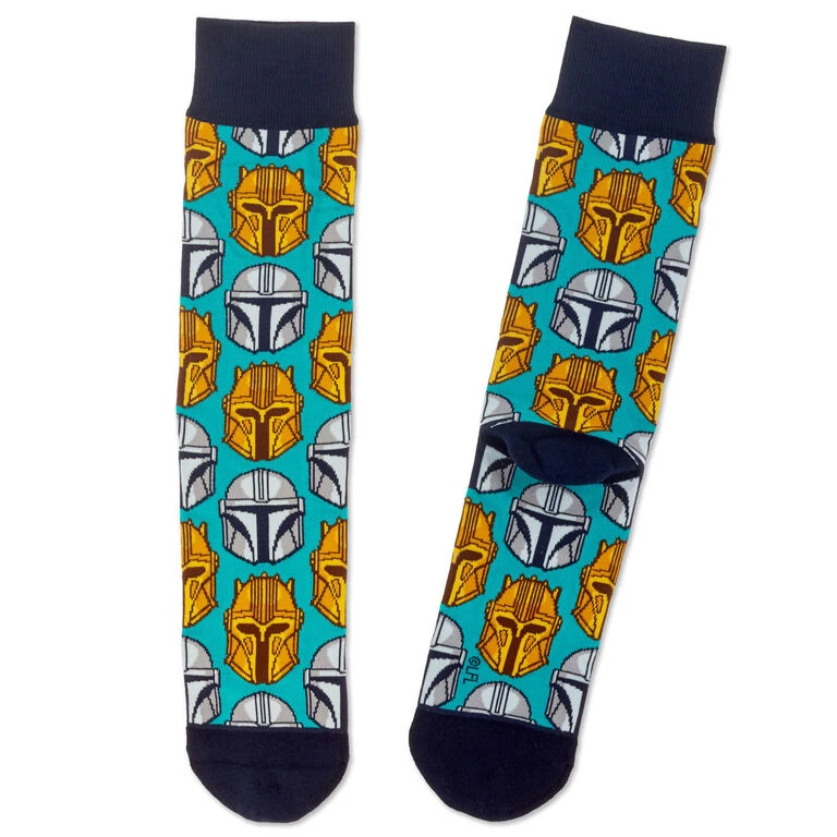 Hallmark Star Wars: The Mandalorian™ Helmet Novelty Crew Socks 1 Hallmark Star Wars: The Mandalorian™ Helmet Novelty Crew Socks