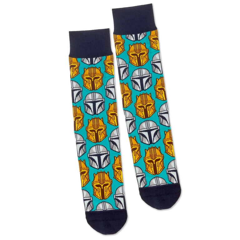 Hallmark Star Wars: The Mandalorian™ Helmet Novelty Crew Socks 2 Hallmark Star Wars: The Mandalorian™ Helmet Novelty Crew Socks - Image 2