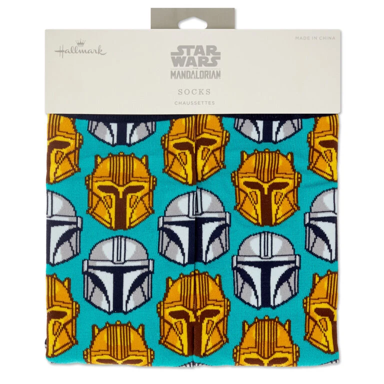 Hallmark Star Wars: The Mandalorian™ Helmet Novelty Crew Socks 4 Hallmark Star Wars: The Mandalorian™ Helmet Novelty Crew Socks - Image 4