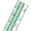 Hallmark Pastel Christmas Prints 3-Pack Wrapping Paper, 120 Sq. Ft.