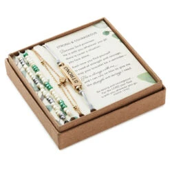 Hallmark Strong And Courageous Bracelets, Set Of 4 -Hallmark Strong and Courageous Beaded and Gold Bracelets 1REL1080 03