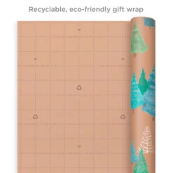 Hallmark Winter Nature Kraft Prints 3-Pack Christmas Wrapping Paper, 90 Sq. Ft. -Hallmark Winter Nature 3Pack Christmas Wrapping Paper 5JXW1051 08